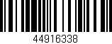 Código de barras (EAN, GTIN, SKU, ISBN): '44916338'