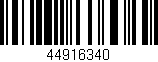 Código de barras (EAN, GTIN, SKU, ISBN): '44916340'