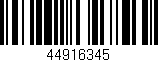 Código de barras (EAN, GTIN, SKU, ISBN): '44916345'