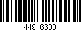 Código de barras (EAN, GTIN, SKU, ISBN): '44916600'
