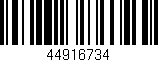 Código de barras (EAN, GTIN, SKU, ISBN): '44916734'