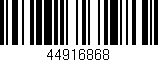 Código de barras (EAN, GTIN, SKU, ISBN): '44916868'