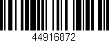 Código de barras (EAN, GTIN, SKU, ISBN): '44916872'
