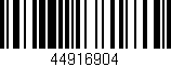 Código de barras (EAN, GTIN, SKU, ISBN): '44916904'