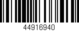 Código de barras (EAN, GTIN, SKU, ISBN): '44916940'