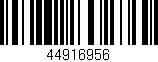 Código de barras (EAN, GTIN, SKU, ISBN): '44916956'