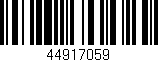 Código de barras (EAN, GTIN, SKU, ISBN): '44917059'