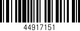 Código de barras (EAN, GTIN, SKU, ISBN): '44917151'