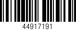 Código de barras (EAN, GTIN, SKU, ISBN): '44917191'