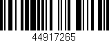 Código de barras (EAN, GTIN, SKU, ISBN): '44917265'