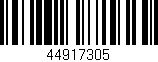 Código de barras (EAN, GTIN, SKU, ISBN): '44917305'