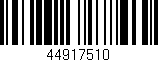 Código de barras (EAN, GTIN, SKU, ISBN): '44917510'