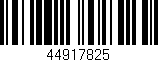 Código de barras (EAN, GTIN, SKU, ISBN): '44917825'