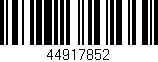 Código de barras (EAN, GTIN, SKU, ISBN): '44917852'