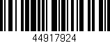 Código de barras (EAN, GTIN, SKU, ISBN): '44917924'