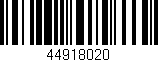 Código de barras (EAN, GTIN, SKU, ISBN): '44918020'