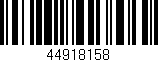 Código de barras (EAN, GTIN, SKU, ISBN): '44918158'