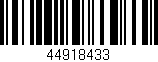 Código de barras (EAN, GTIN, SKU, ISBN): '44918433'
