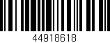 Código de barras (EAN, GTIN, SKU, ISBN): '44918618'