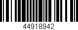 Código de barras (EAN, GTIN, SKU, ISBN): '44918942'