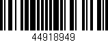 Código de barras (EAN, GTIN, SKU, ISBN): '44918949'