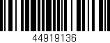 Código de barras (EAN, GTIN, SKU, ISBN): '44919136'