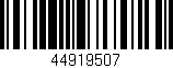 Código de barras (EAN, GTIN, SKU, ISBN): '44919507'