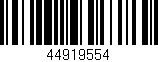 Código de barras (EAN, GTIN, SKU, ISBN): '44919554'