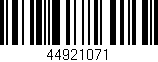 Código de barras (EAN, GTIN, SKU, ISBN): '44921071'