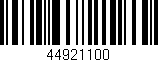 Código de barras (EAN, GTIN, SKU, ISBN): '44921100'