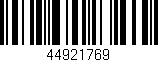 Código de barras (EAN, GTIN, SKU, ISBN): '44921769'