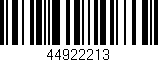 Código de barras (EAN, GTIN, SKU, ISBN): '44922213'