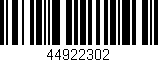 Código de barras (EAN, GTIN, SKU, ISBN): '44922302'
