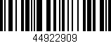 Código de barras (EAN, GTIN, SKU, ISBN): '44922909'