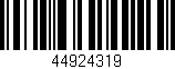 Código de barras (EAN, GTIN, SKU, ISBN): '44924319'
