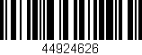 Código de barras (EAN, GTIN, SKU, ISBN): '44924626'