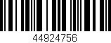 Código de barras (EAN, GTIN, SKU, ISBN): '44924756'