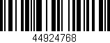 Código de barras (EAN, GTIN, SKU, ISBN): '44924768'
