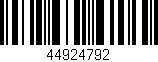 Código de barras (EAN, GTIN, SKU, ISBN): '44924792'