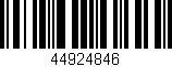 Código de barras (EAN, GTIN, SKU, ISBN): '44924846'