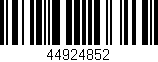 Código de barras (EAN, GTIN, SKU, ISBN): '44924852'