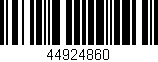 Código de barras (EAN, GTIN, SKU, ISBN): '44924860'
