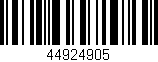 Código de barras (EAN, GTIN, SKU, ISBN): '44924905'