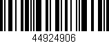 Código de barras (EAN, GTIN, SKU, ISBN): '44924906'