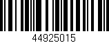 Código de barras (EAN, GTIN, SKU, ISBN): '44925015'