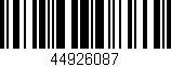 Código de barras (EAN, GTIN, SKU, ISBN): '44926087'