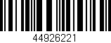Código de barras (EAN, GTIN, SKU, ISBN): '44926221'