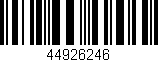 Código de barras (EAN, GTIN, SKU, ISBN): '44926246'