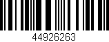 Código de barras (EAN, GTIN, SKU, ISBN): '44926263'