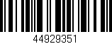 Código de barras (EAN, GTIN, SKU, ISBN): '44929351'